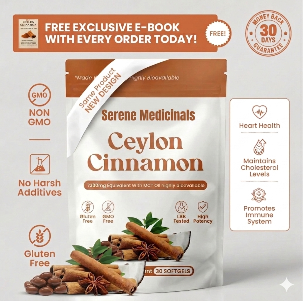 Ceylon Cinnamon With Black Seed Oil (30 Softgels)
