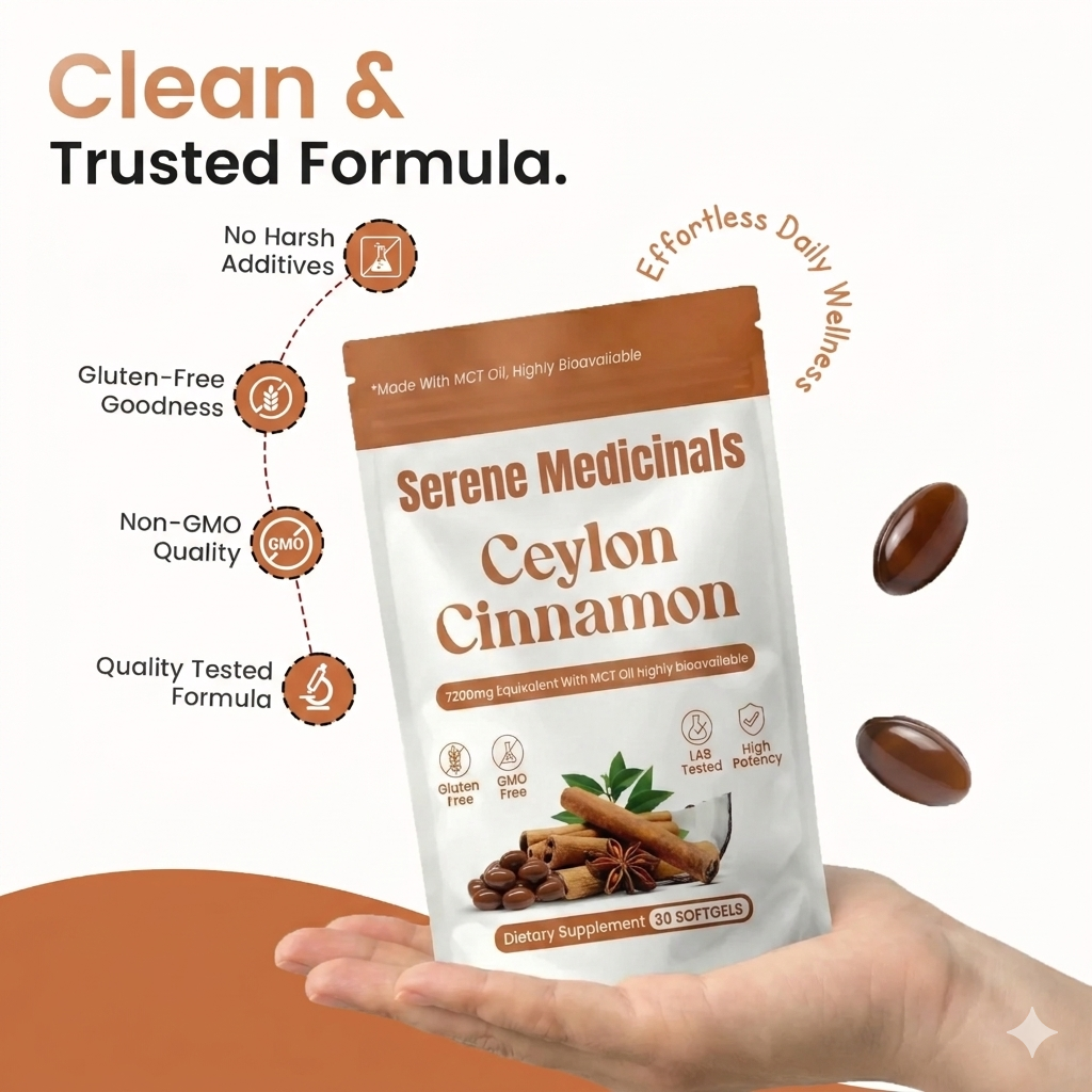 Ceylon Cinnamon With Black Seed Oil (30 Softgels)