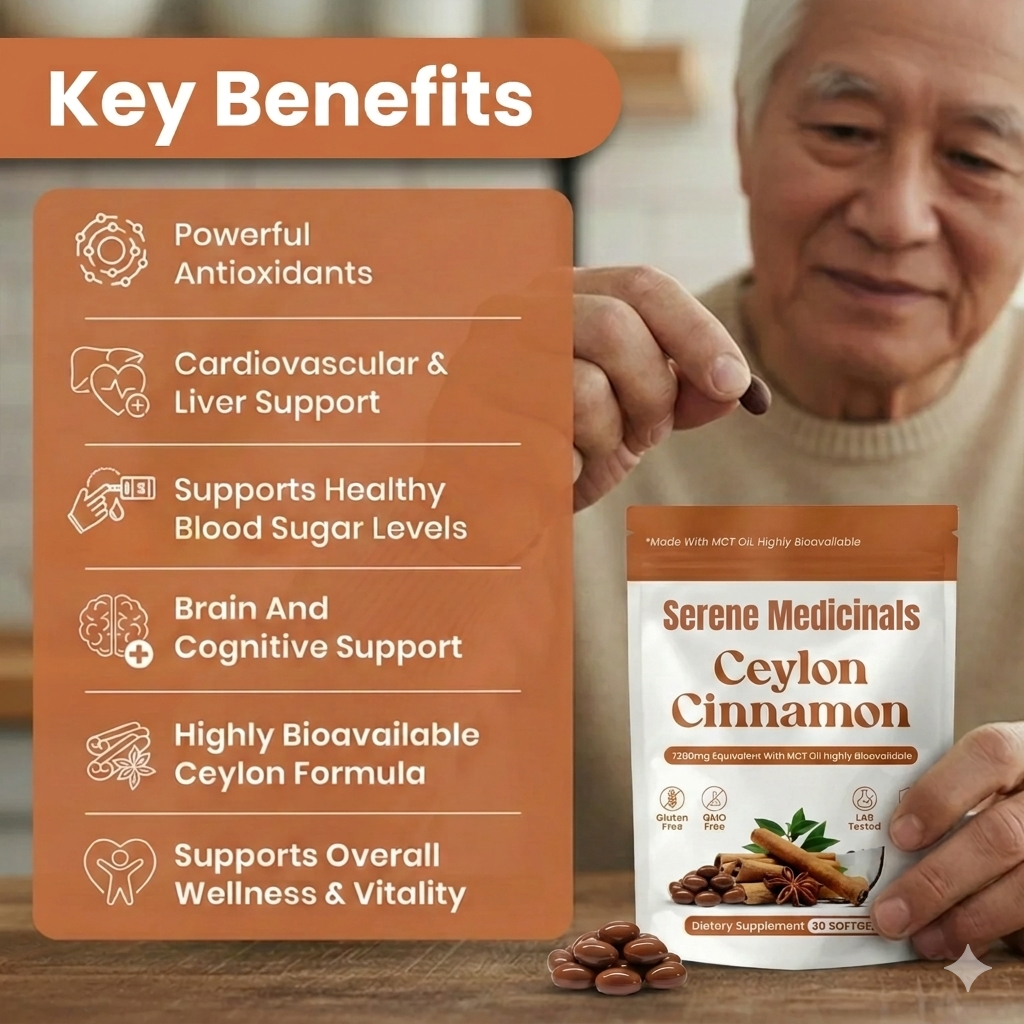 Ceylon Cinnamon With Black Seed Oil (30 Softgels)